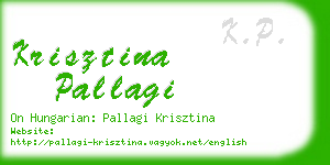 krisztina pallagi business card